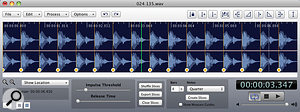 AudioFinder features sophisticated beat detection and splitting features.