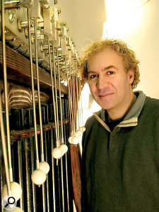 Many of the instruments in the orchestrion were created by Eric Singer of LEMUR.