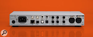 The rear panel of the Lyra 2 offers an array of digital and analogue connections along with an IEC power socket. 