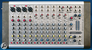 Not as many small mixers as you would imagine come with high-impedance instrument inputs. Soundcraft's Compact 10 is one of them.