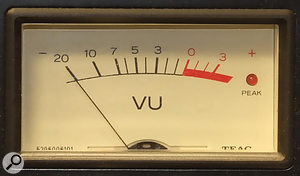 A nominal operating level would be 0VU, which normally equates to +4dBu in the analogue world. As most good analogue equipment clips at around +24dBu, there is usually about 20dB of headroom to capture fast transient peaks that the meter can't show when the signal is averaging at around 0VU.