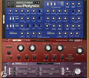 Korg's virtual Polysix synth, u-He's Uhbik-F Flanger and Softube's superb Trident A-Range EQ: just the tip of the Rack Extension iceberg.