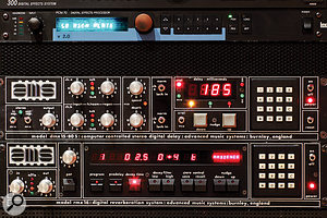 With the addition of a separate board called the DMX 15R, AMS’s DMX 15-80S delay (centre) could produce digital reverb. The now-classic RMX16 (bottom) was in effect a single-box version of this combination, and was hugely successful. This fine-looking pair occupy rack spaces in Henson Studios.