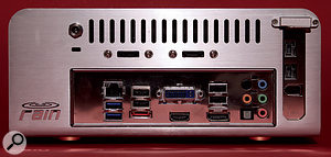 Despite its size, the Event Muse is well‑endowed in the connections department, the review model even including an optional Firewire card.