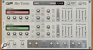 A sample library in a rack extension: GForce's Re-Tron is a 21st century take on the Mellotron tape-based instrument.