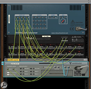 Screen 4: TM‑1 merges multiple gate triggers to a single CV/Gate pair.