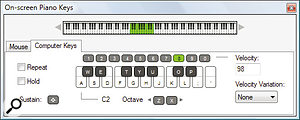 A small but very worthwhile addition to Reason is the ability to generate MIDI input directly from the QWERTY keyboard.