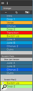 Song sections can be reordered by clicking and dragging them in the Arranger Track’s Inspector.