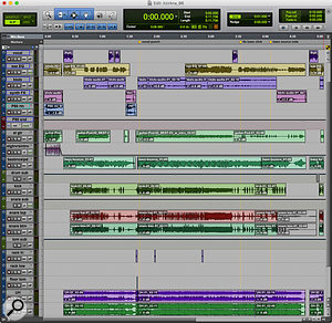 Screen 2: Here is a song recorded in Pro Tools, which I exported to an AAF file.