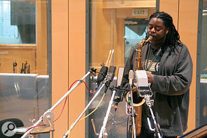 Courtney Pine plays sax at AIR Lyndhurst studios while the RNR1 is put through its paces against a range of more established ribbon and condenser mics.