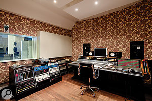 Studio 2’s control room is centred around a vintage API 3232 console.