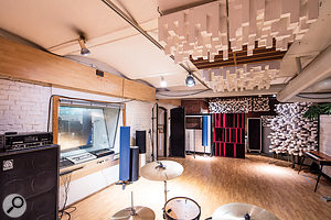 The Studio A live area occupies a basement room once used as a rehearsal space by punk bands.