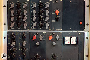 Classic outboard at Abbey Road: a selection of EMI TG modules in Studio 2.