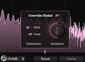 Many Smooth Operator parameters can be set on a per‑band basis, overriding the global settings.