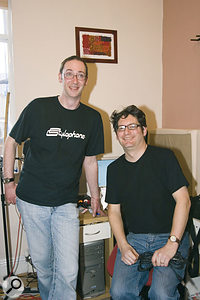 Chris Walker (right) with band-mate and studio collaborator Geoff Coates.