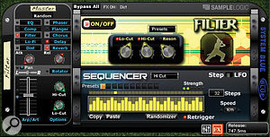 The core effects sequencer is available to all instruments, and is seen here controlling the filter's Lo-cut and Hi-cut frequencies.