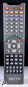 The Realiser A8 is programmed, somewhat laboriously, using this remote control.