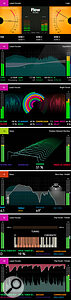 The Flow Studio’s screen provides excellent visual feedback. From the top, in DAW Mode, Detail Mode, and a selection of Flow Mode examples starting with use of the Omni knob.