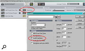 Your audio clip can now be quantised, just like a MIDI clip.