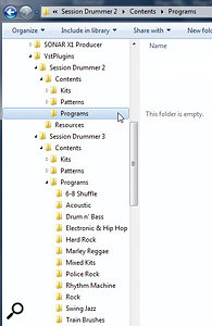 This is the folder structure for consolidating SD2's and SD3's files. Note that SD2's Programs folder is empty, as all its programs have been moved to SD3's Programs folder.