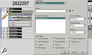 The Bounce to Track option lets you apply, or ignore, all available types of automation (for example track, clip, bus, effect and synth). These are selected from the 'Mix Enables' tick boxes.