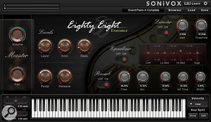 Eighty Eight Ensemble, a  multisampled concert grand piano with built-in additional instruments, pads and textures.