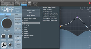 Spiff comes with a range of presets for tasks that go way beyond conventional transient control.