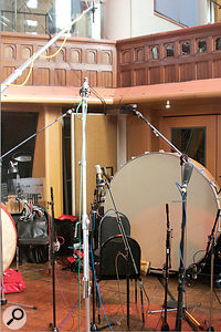 96 microphones were used during the sampling sessions.