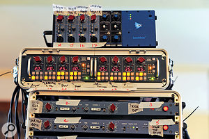 Just some of the many preamps involved in the recording.