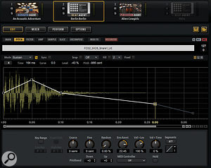 Beat Agent's Sample Editor now provides a waveform display while editing the pitch, filter and amp envelopes.