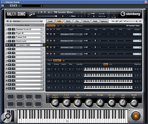 This Halion Sonic organ Program is composed of four separate Layers — three to handle the drawbars and one for percussion.