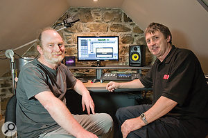 Ian and Paul in front of Ian's brand-new recording setup.