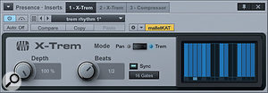 2: Here the X-Trem has a Beats value of 1/2, which is half a bar, or a two-beat cycle.