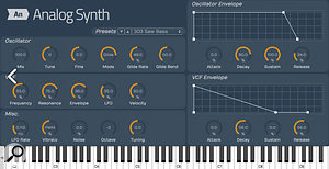 The Tracktion 6 ‘Plus’ version adds some extra plug–ins including a  couple of virtual synths.