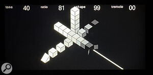 All the synths have four primary parameters and an animated display.