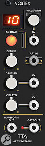 The Vortex 6 is a six‑voice wavetable oscillator inspired by the PPG Wave 2.2.