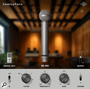 In addition to its models of moving‑coil mics, the SD‑7 can emulate beyerdynamic’s classic ribbon, the M160.