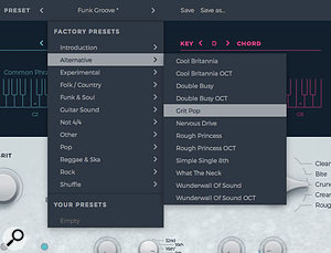 Sparkle’s presets and the associated styles cover a broad range of musical genres.