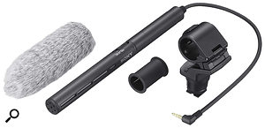 The simplest way to improve the sound of your recordings is to attach a separate mic, like this Sony ECM CG50, to your camera.