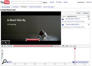 One of YouTube's fun features is 'annotations'. Links to YouTube actions can be included in annotations, requesting that users rate a video , for example, or linking to the next part of a series.