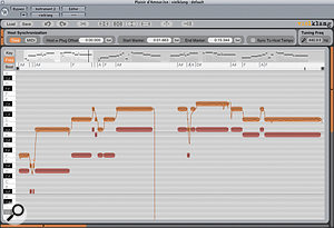 You can easily get Vielklang to harmonise the same passage in different ways: here, with parallel harmonies (top), with the original vocal line placed second to bottom (centre), and using a simple two–part harmonisation that adds a lower harmony line to the main melody