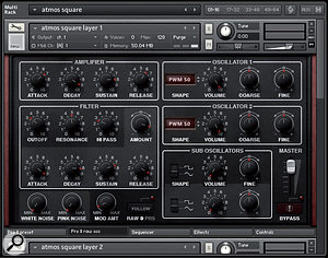 Pro II's Raw Oscillator page. This is where things really start to get interesting. Along the bottom you can also see the tabs for the other pages. 