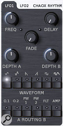 LFO, Chaox and Modulation Matrix modules.