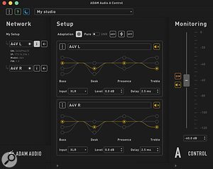 ADAM Audio A Control app