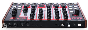 A peek round the back of the Rhythm Wolf reveals a  main output and a  synth output, both on quarter–inch jacks, MIDI I/O ports, 3.5mm gate trigger I/O, a  USB port and a  socket for the external power supply.