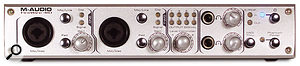 Interfaces with lots more outputs than inputs, such as M-Audio's Firewire 410 shown here, are useful for surround playback, distributing multiple headphone monitor mixes to performers, or for analogue 'out of the box' mixing.