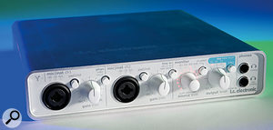 Having DSP effects built into an interface can be a great help, particularly during the recording stages when you want performers to hear themselves with effects, but without any off-putting computer-based delays. TC Electronic's Konnekt 24D features a channel strip with EQ, compressor, de-esser and limiter, plus a high-quality reverb.