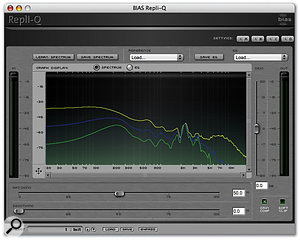 Essentially a 'fingerprint' equaliser, Repli-Q, which is part of the Peak XT-only Master Perfection Suite, can impose the frequency spectrum of one sound onto another and offers numerous creative and corrective possibilities.