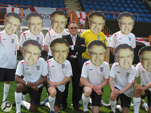 The video shoot for the record took place during a single day at Barnet FC. Spot the real Tony Christie...