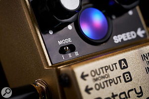 There are three modes, one aiming to replicate the classic Leslie effects accurately, and others that seem to be optimised for guitar use.